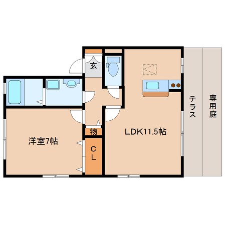 生駒駅 バス8分  阪奈中央病院下車：停歩3分 1階の物件間取画像